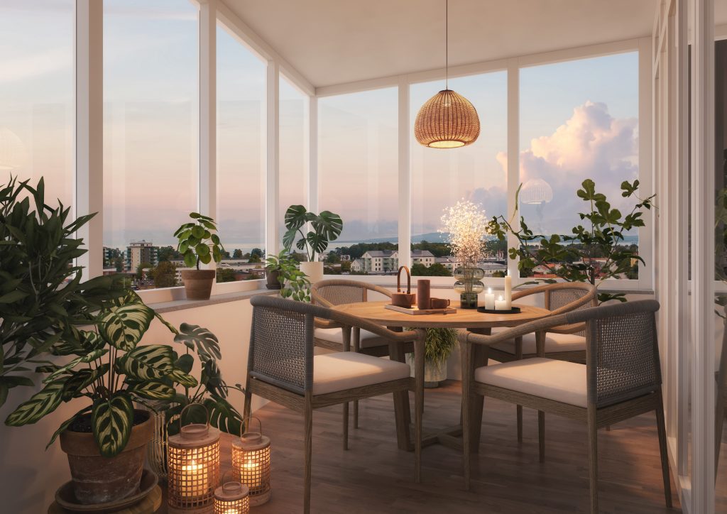 3d bild i vardagsrum. Kvarteret Spettet